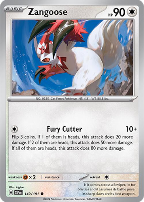 Zangoose [149/191] - (Surging Sparks) Reverse Holofoil