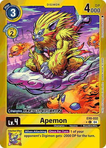 Apemon (Limited Foil) [EX8-032 C] [Chain of Liberation] Foil