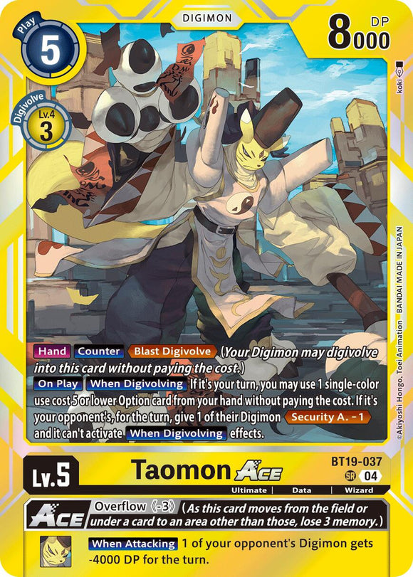 Taomon ACE [BT19-037 SR] [Release Special Booster 2.5] Foil