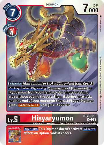 Hisyaryumon [BT20-015 R] [Release Special Booster 2.5] Foil