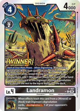 Landramon (Store Tournament 2025 Vol.1 Winner Pack) [P-167 P] [Digimon Promotion Cards] Foil