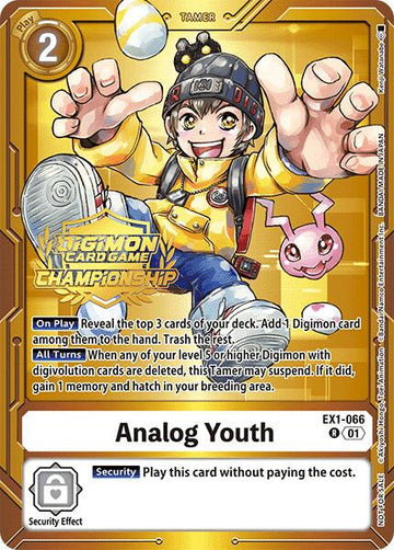 Analog Youth (Championship 2024 Tamers Pack) [EX1-066 R] [Classic Collection] Foil