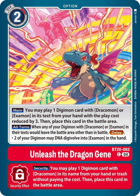 Unleash the Dragon Gene [BT20-093 C] [Release Special Booster 2.5]