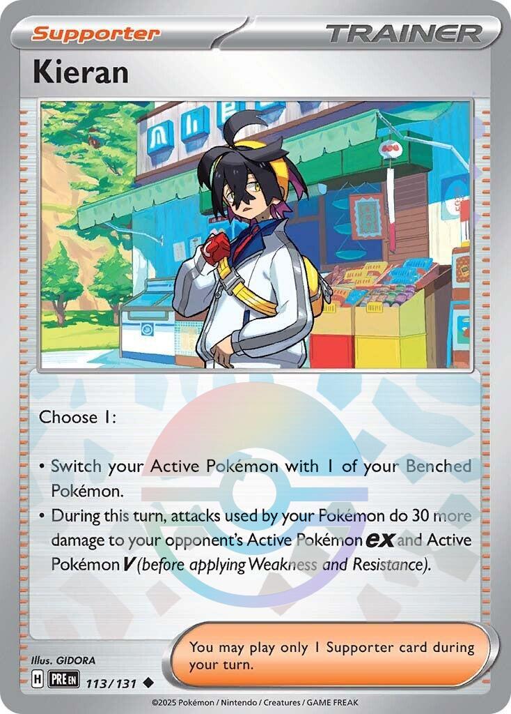 Kieran [113/131] - (Poke Ball Pattern) - (Prismatic Evolutions) Holofoil