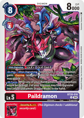Paildramon [BT20-016 U] [Release Special Booster 2.5]