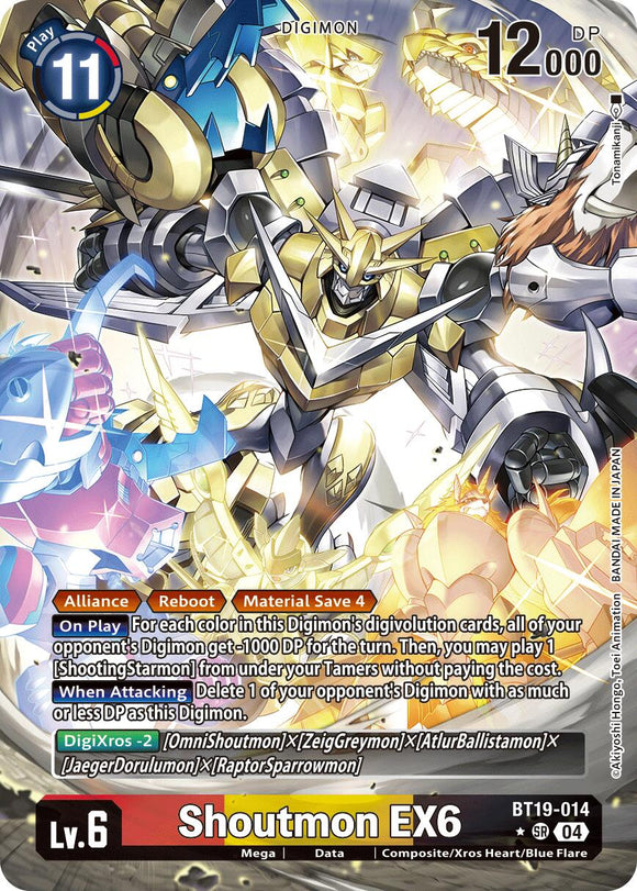 Shoutmon EX6 (Alternate Art) [BT19-014 SR] [Release Special Booster 2.5] Foil
