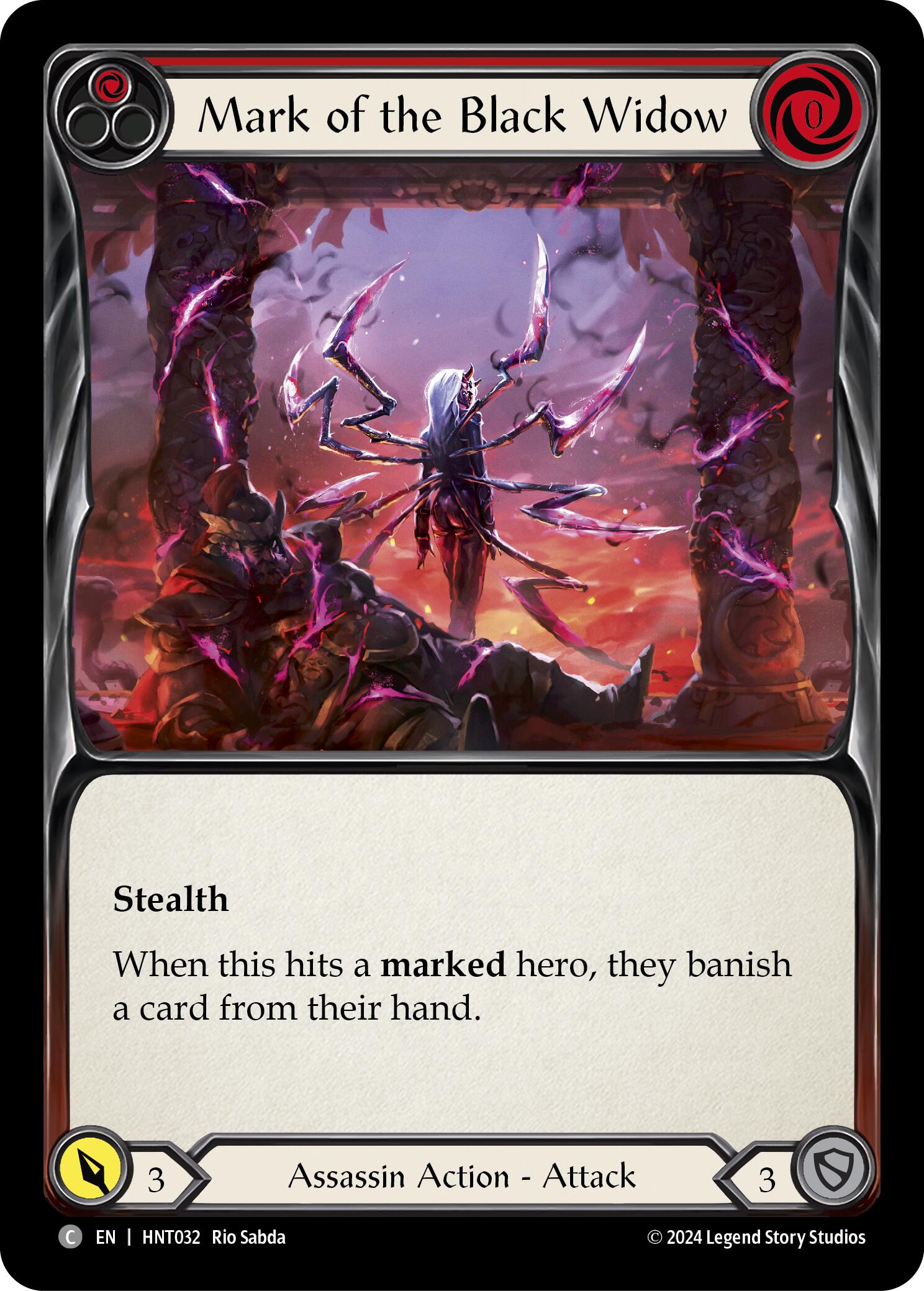 Mark of the Black Widow (Red) [HNT032] [The Hunted] Rainbow Foil