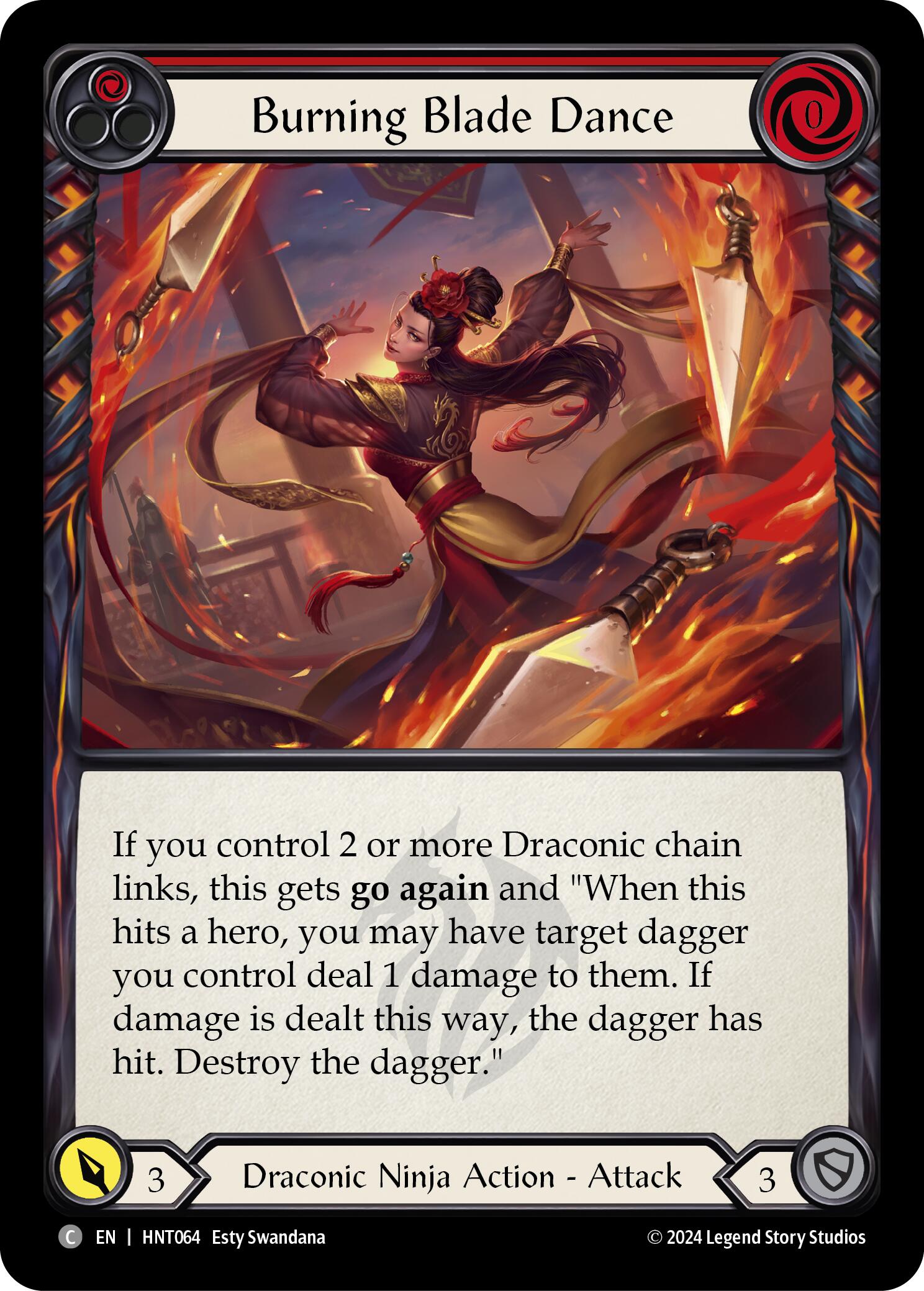Burning Blade Dance (Red) [HNT064] [The Hunted]