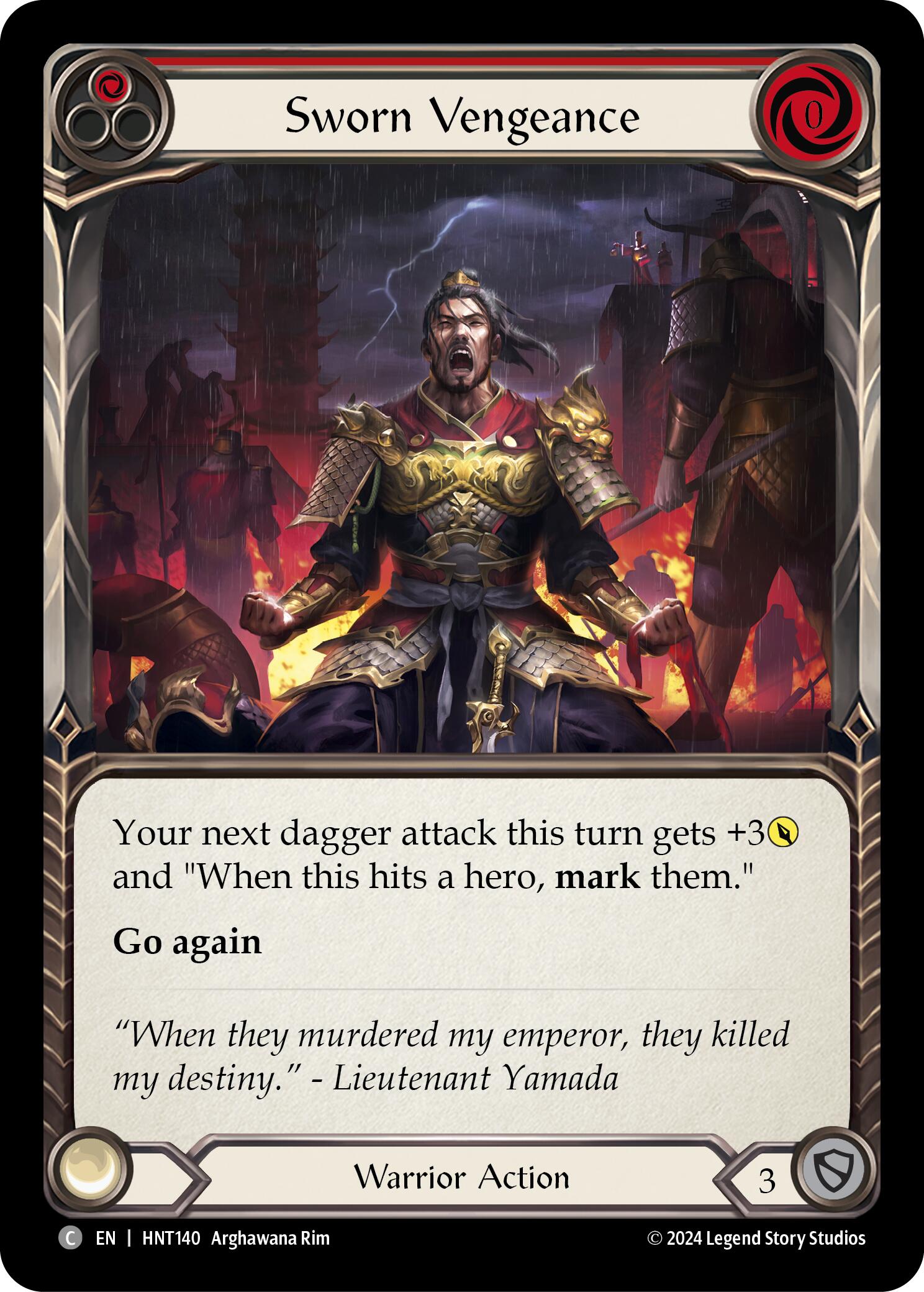 Sworn Vengeance (Red) [HNT140] [The Hunted] Rainbow Foil