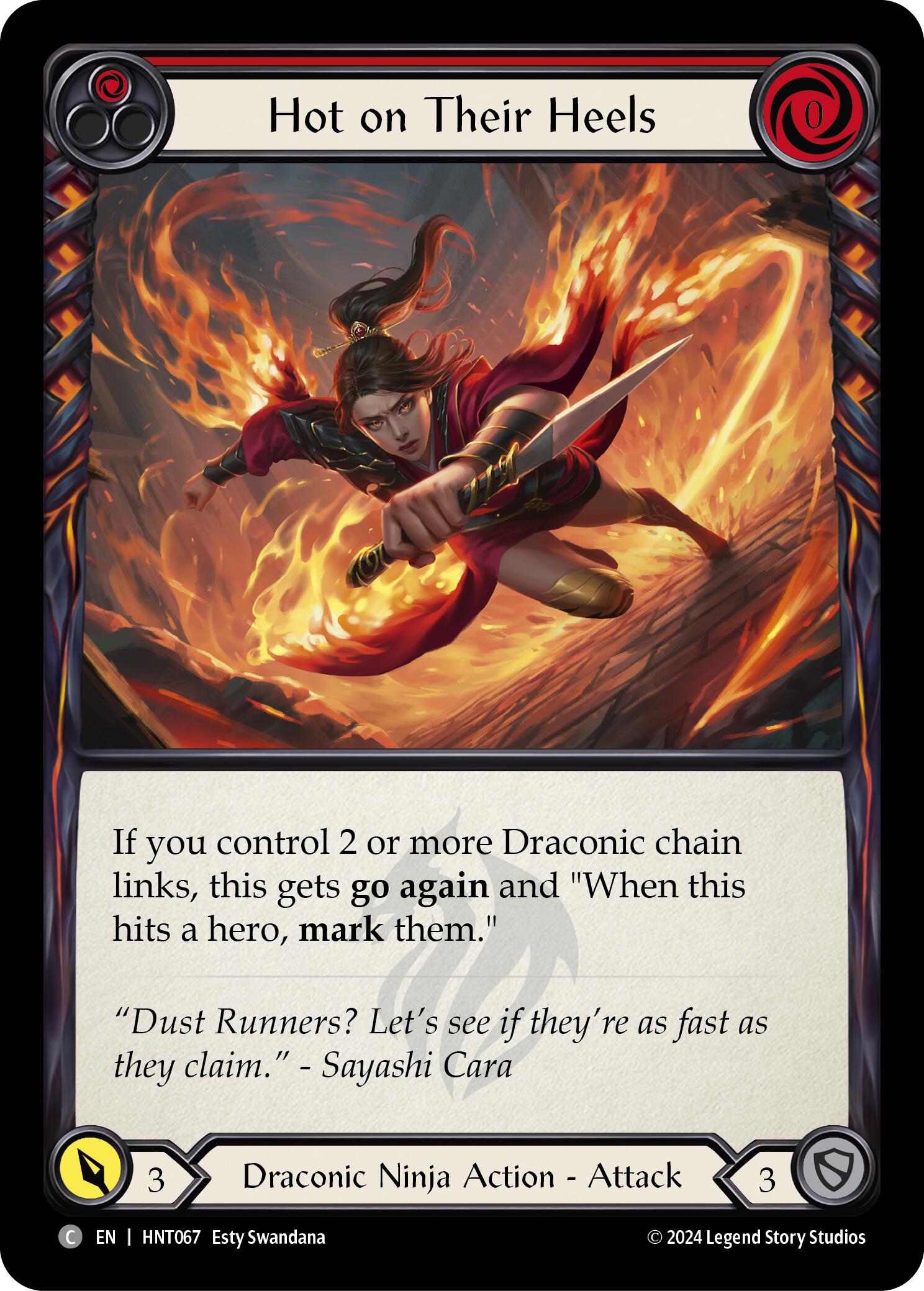 Hot on Their Heels (Red) [HNT067] [The Hunted] Rainbow Foil