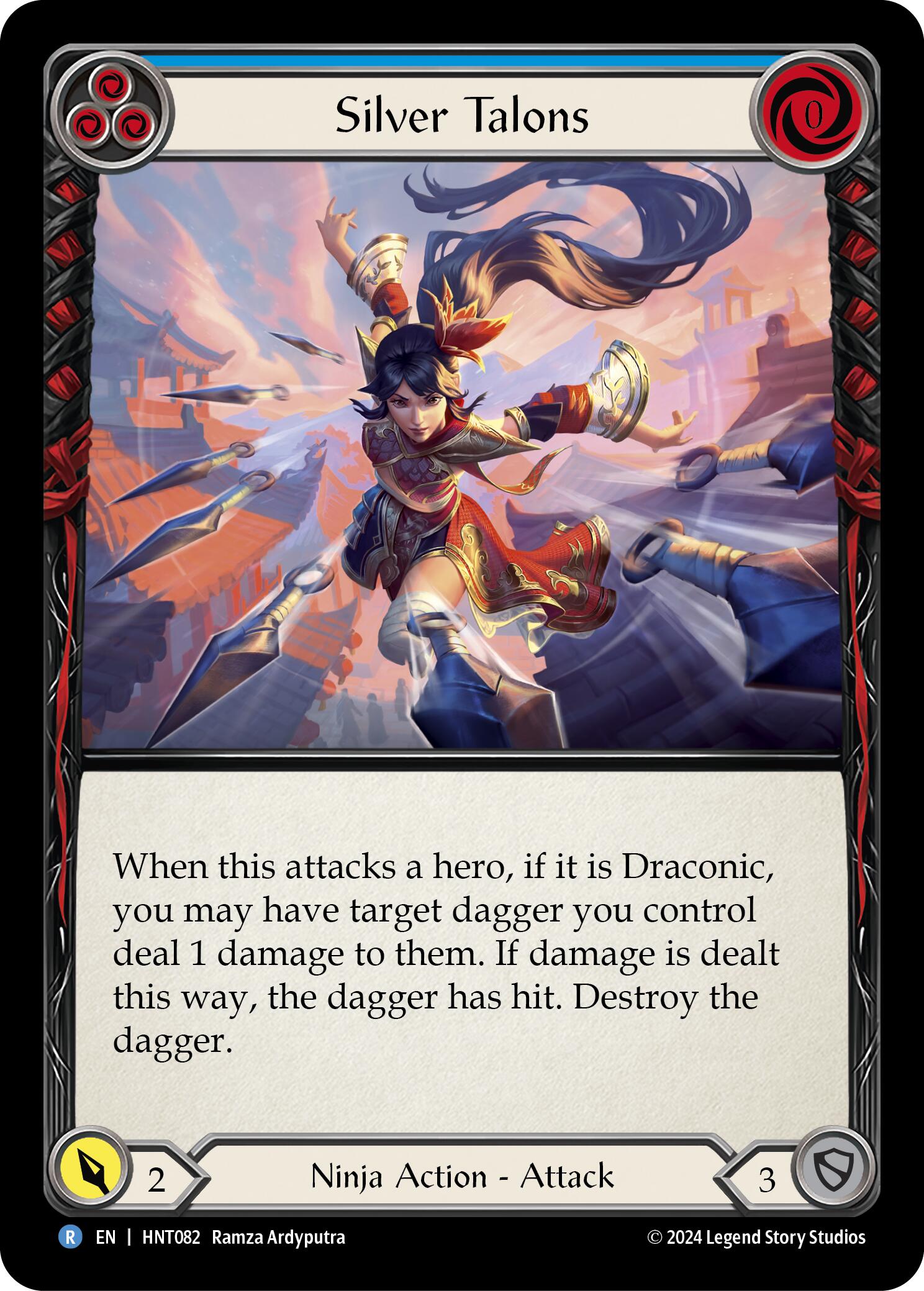 Silver Talons (Blue) [HNT082] [The Hunted] Rainbow Foil