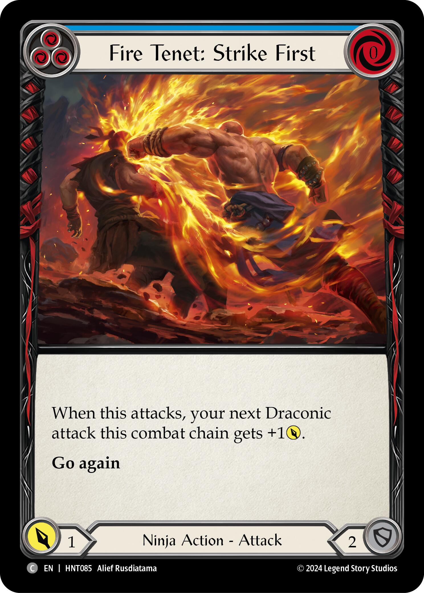Fire Tenet: Strike First (Blue) [HNT085] [The Hunted] Rainbow Foil