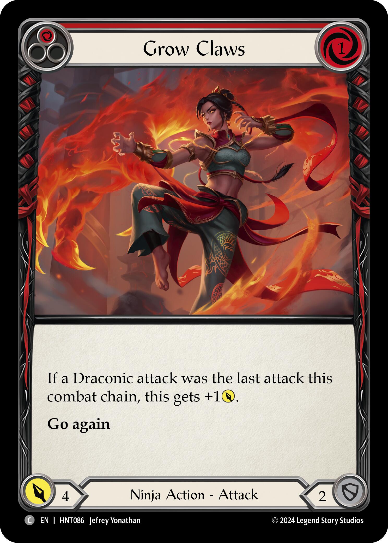 Grow Claws (Red) [HNT086] [The Hunted] Rainbow Foil