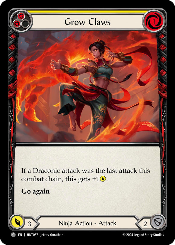 Grow Claws (Yellow) [HNT087] [The Hunted] Rainbow Foil