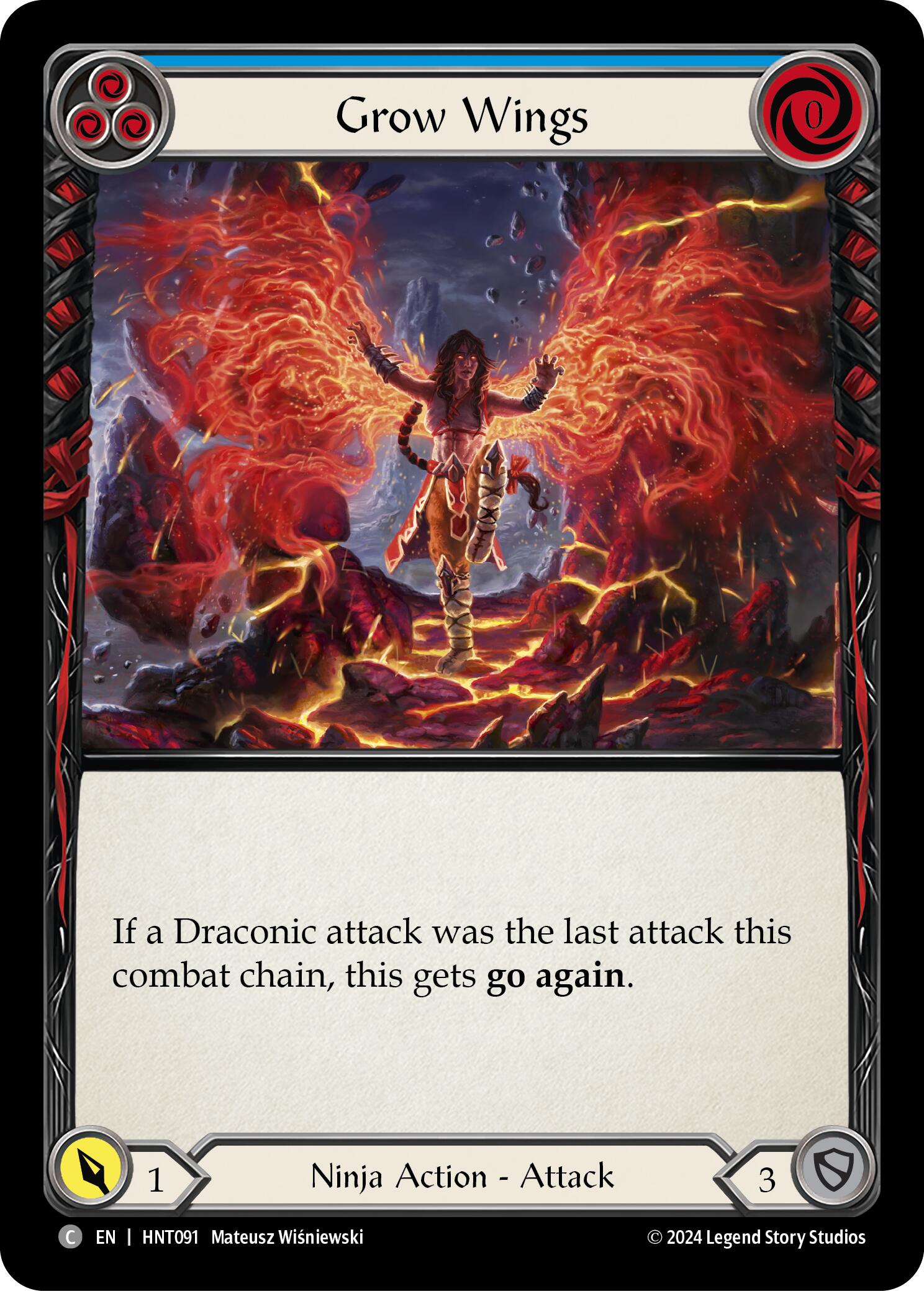 Grow Wings (Blue) [HNT091] [The Hunted] Rainbow Foil