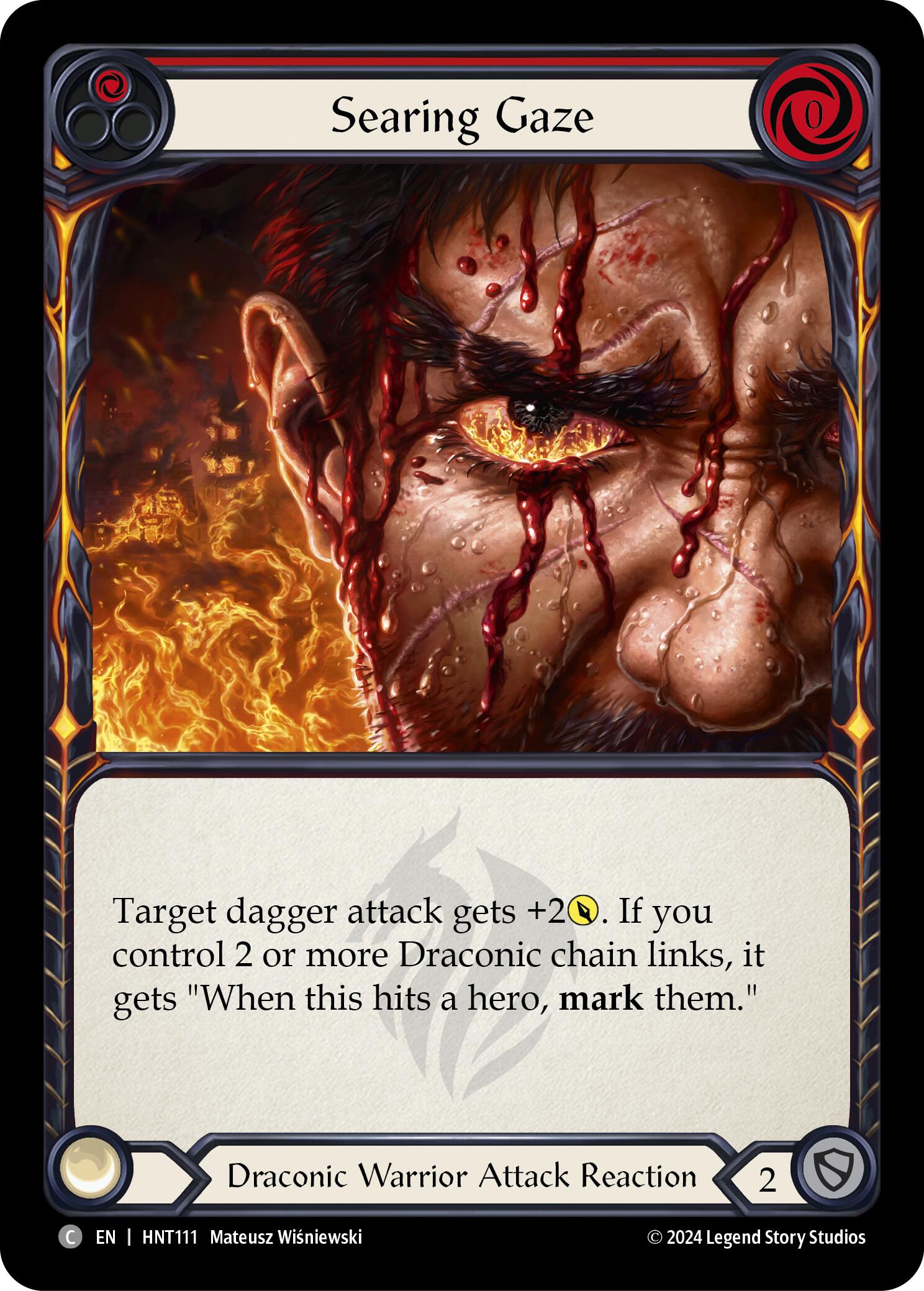 Searing Gaze (Red) [HNT111] [The Hunted] Rainbow Foil