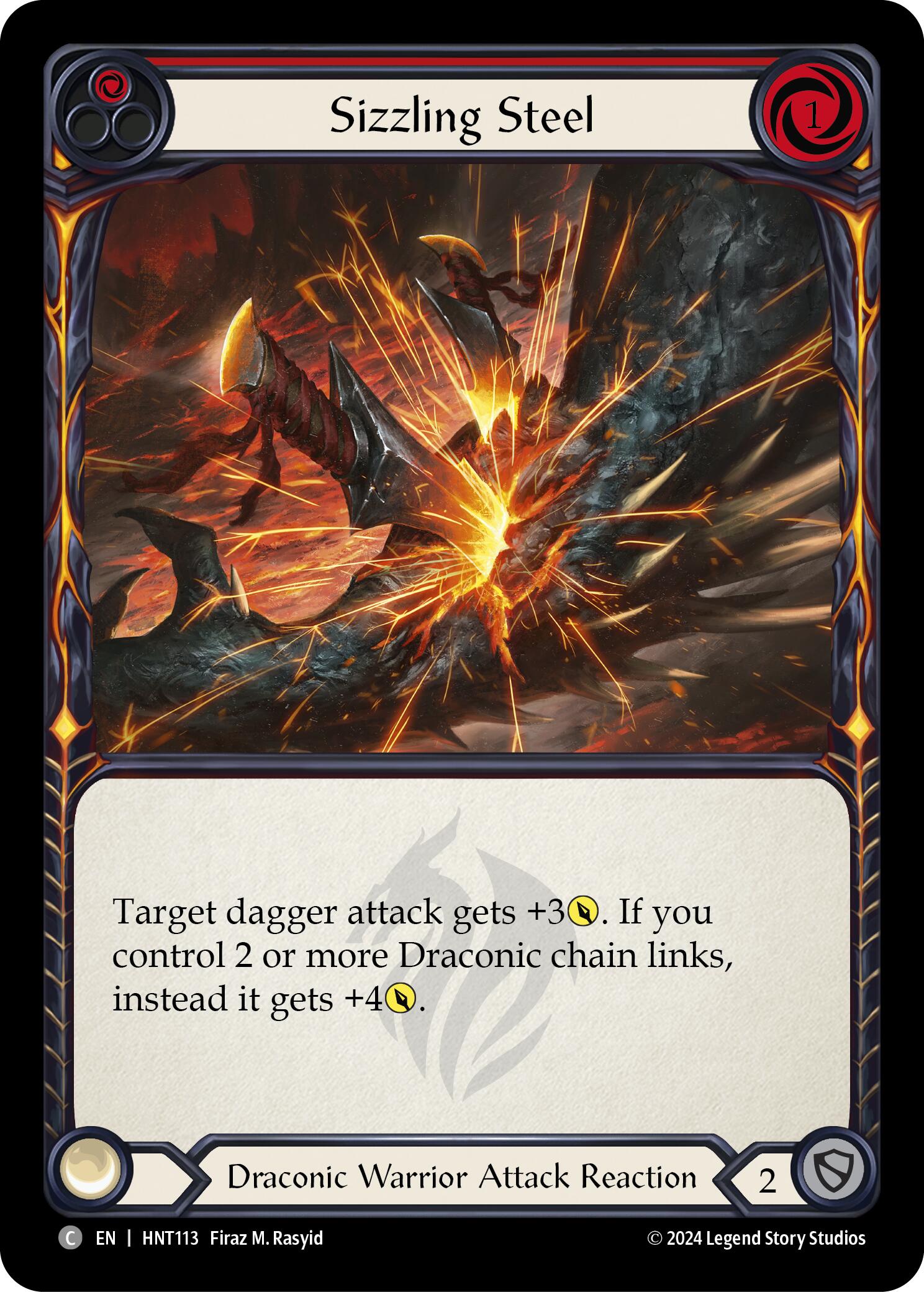 Sizzling Steel (Red) [HNT113] [The Hunted] Rainbow Foil