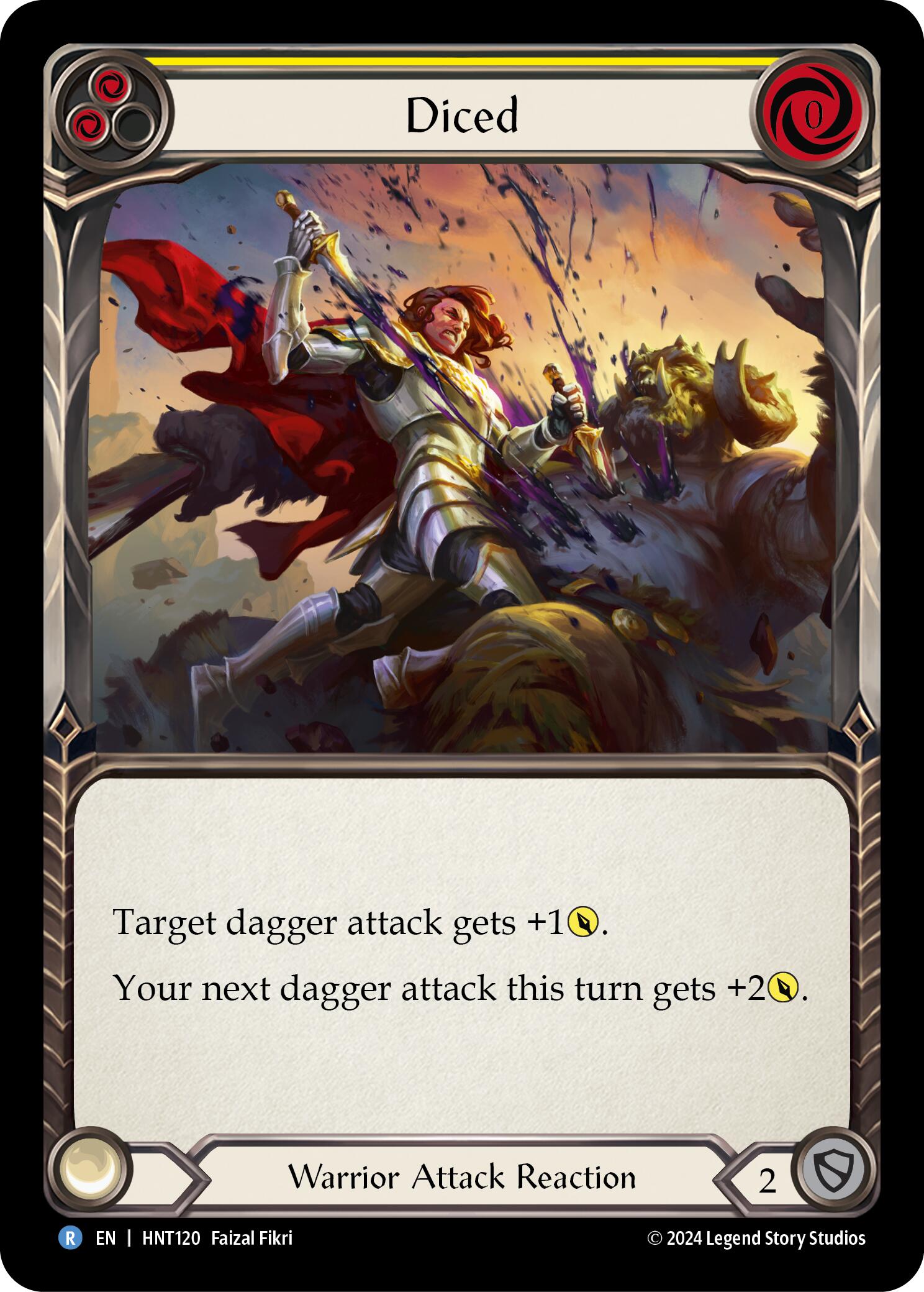 Diced (Yellow) [HNT120] [The Hunted] Rainbow Foil