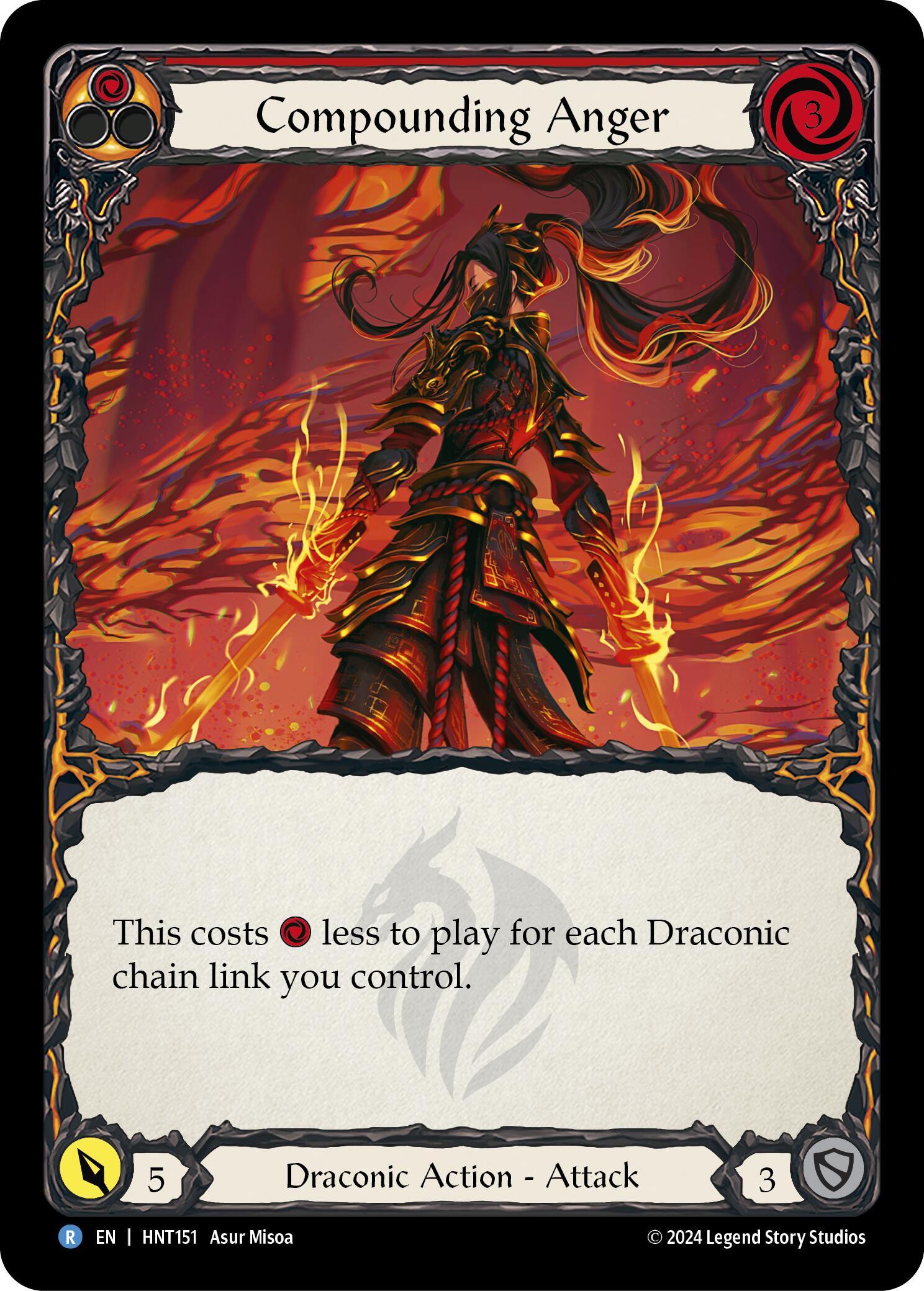 Compounding Anger (Red) [HNT151] [The Hunted] Rainbow Foil