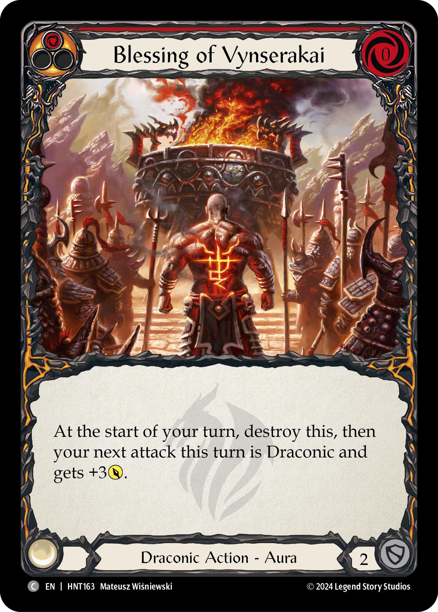 Blessing of Vynserakai (Red) [HNT163] [The Hunted] Rainbow Foil