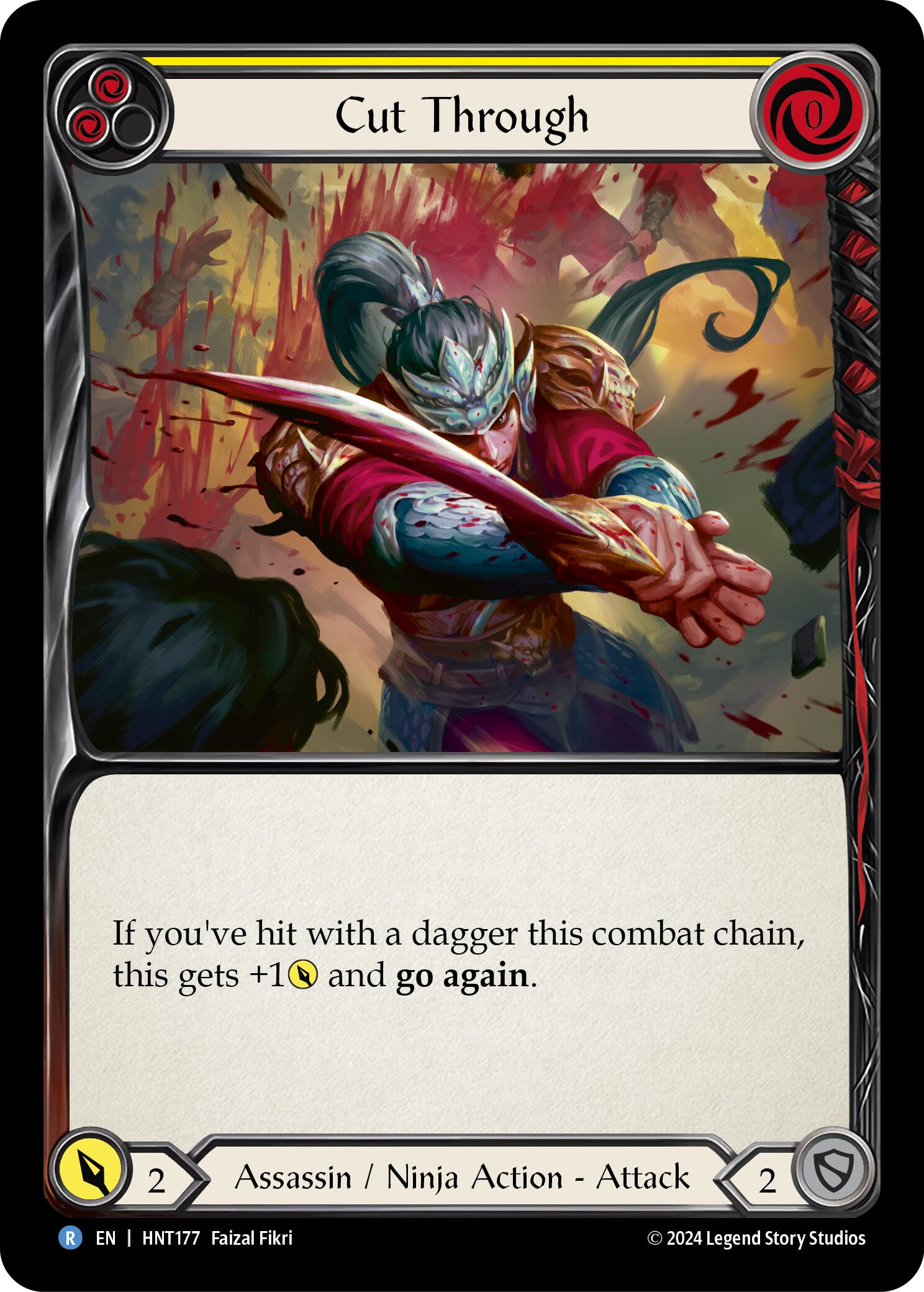 Cut Through (Yellow) [HNT177] [The Hunted] Rainbow Foil
