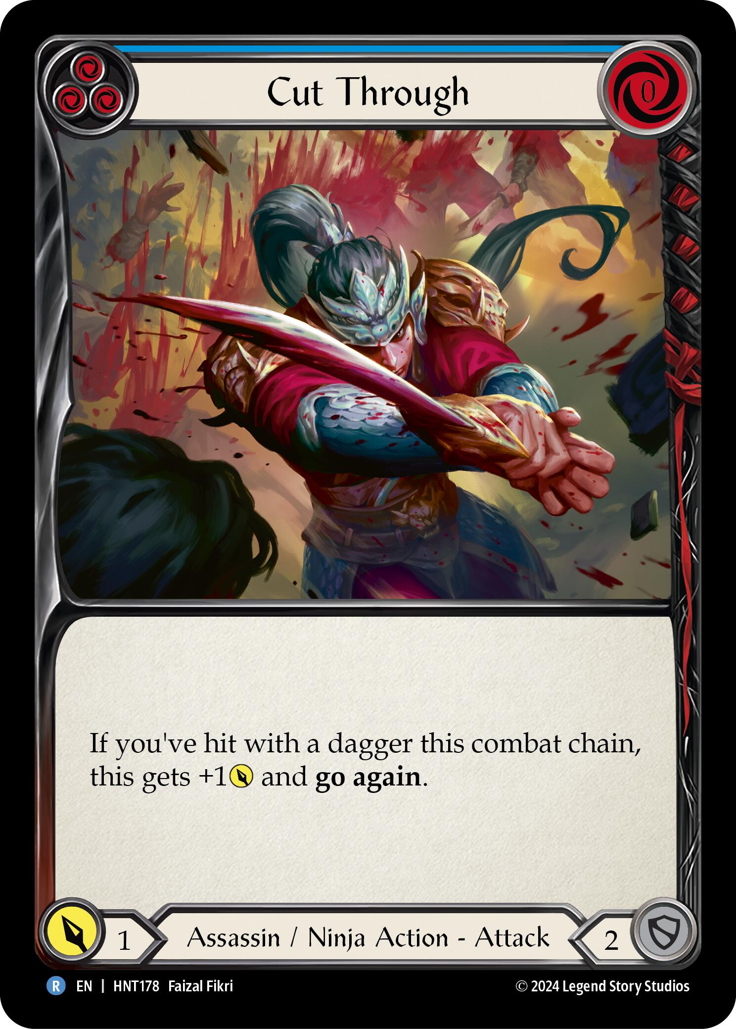 Cut Through (Blue) [HNT178] [The Hunted] Rainbow Foil