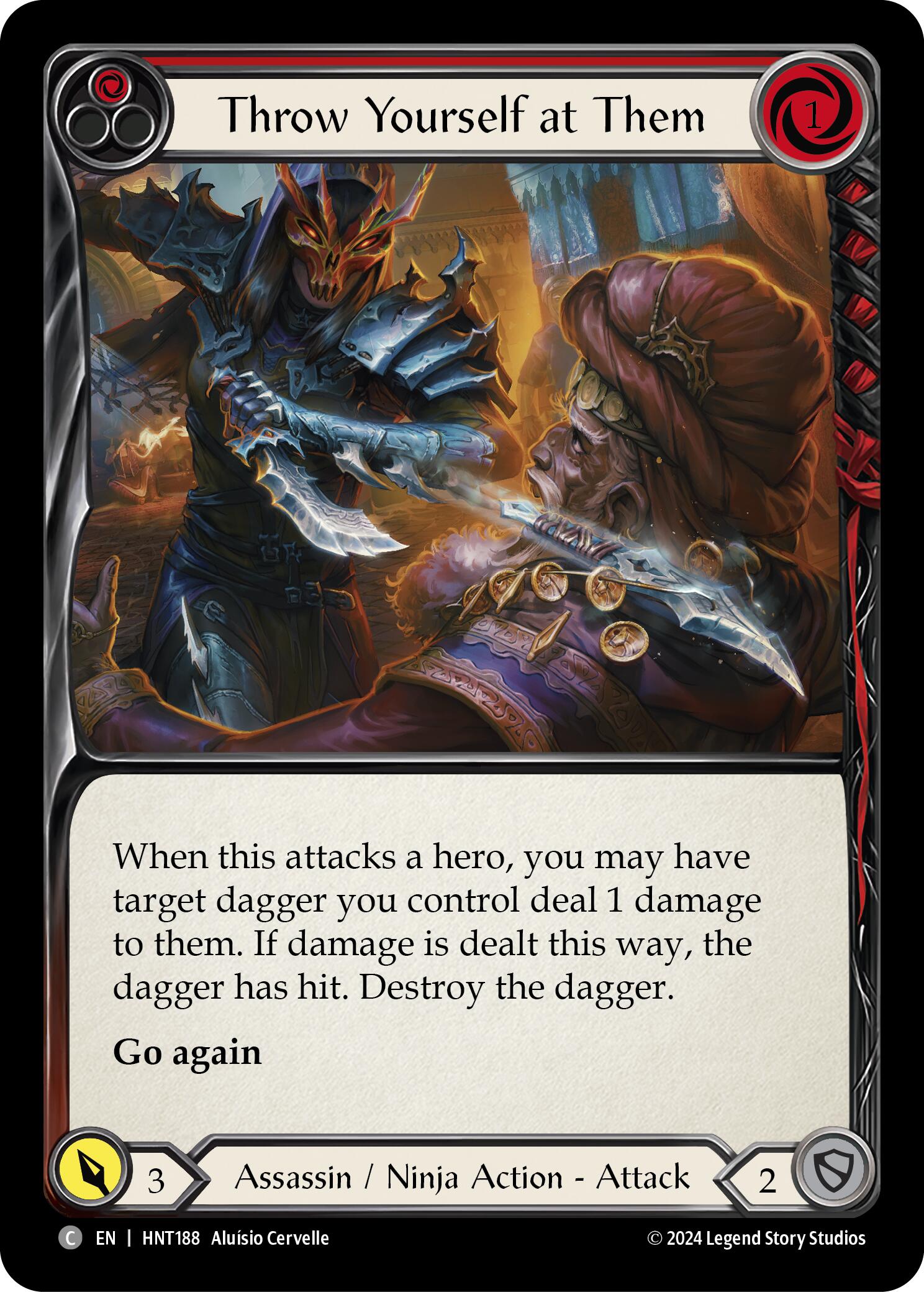 Throw Yourself at Them (Red) [HNT188] [The Hunted] Rainbow Foil
