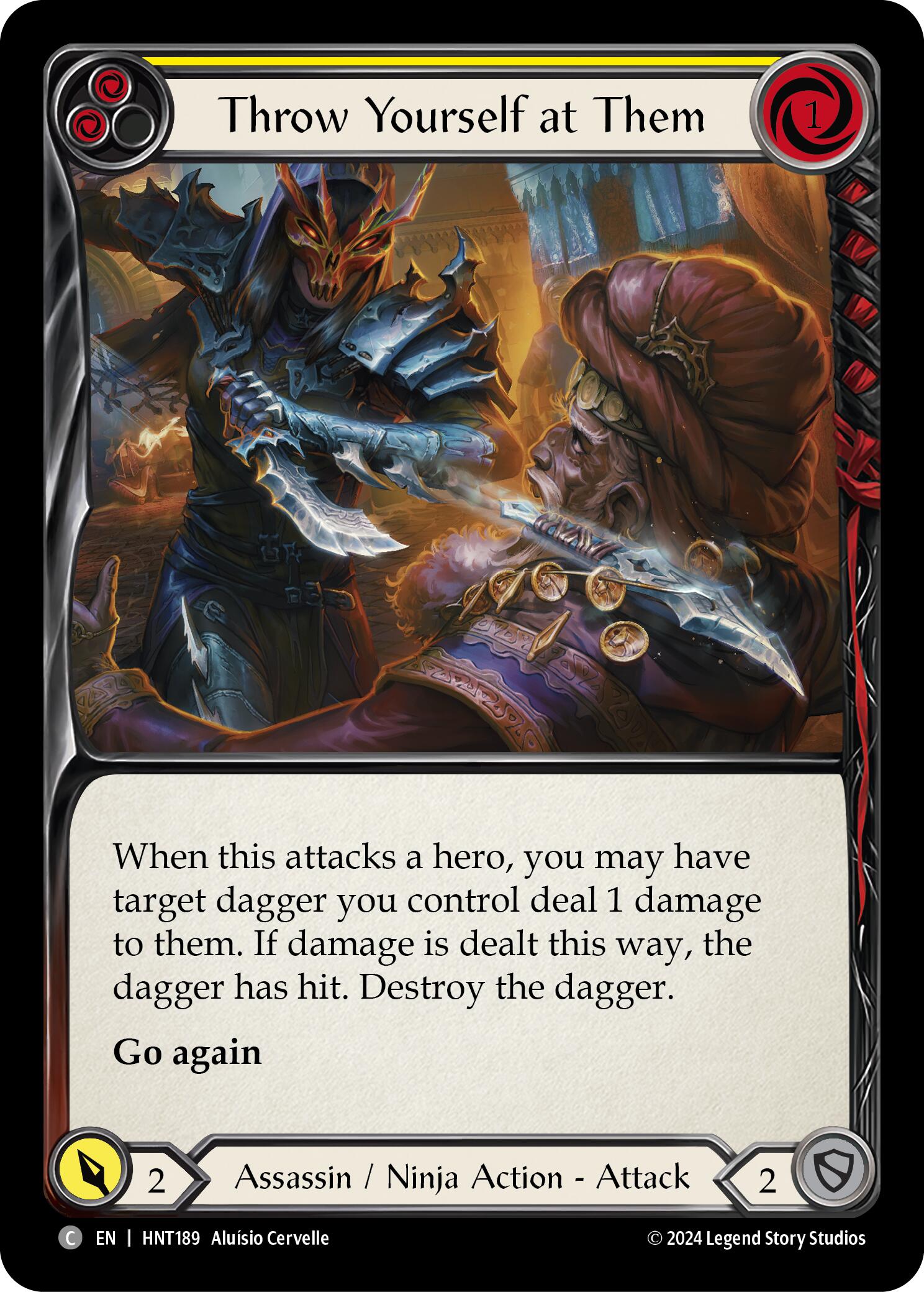Throw Yourself at Them (Yellow) [HNT189] [The Hunted] Rainbow Foil