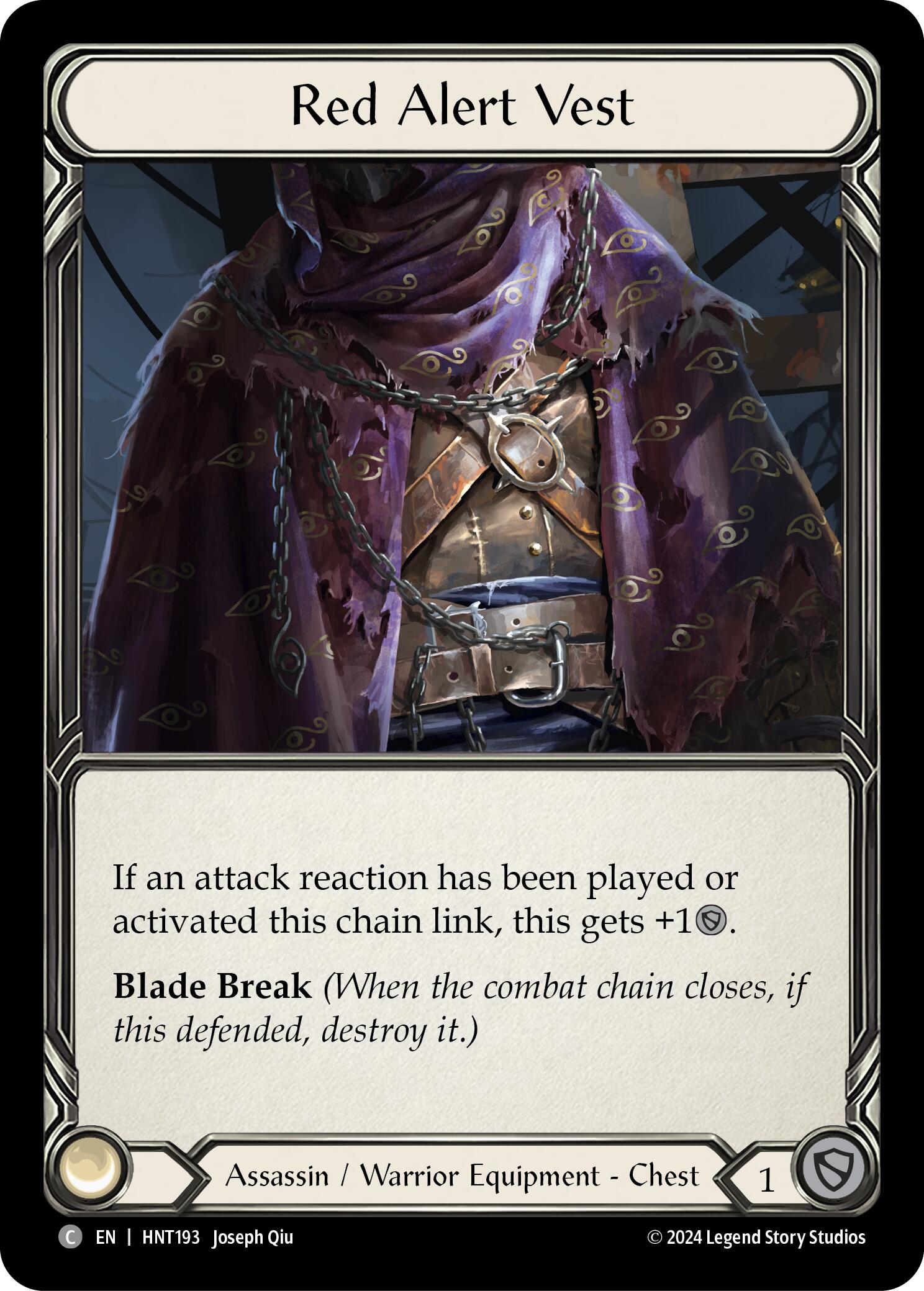 Red Alert Vest [HNT193] [The Hunted] Cold Foil