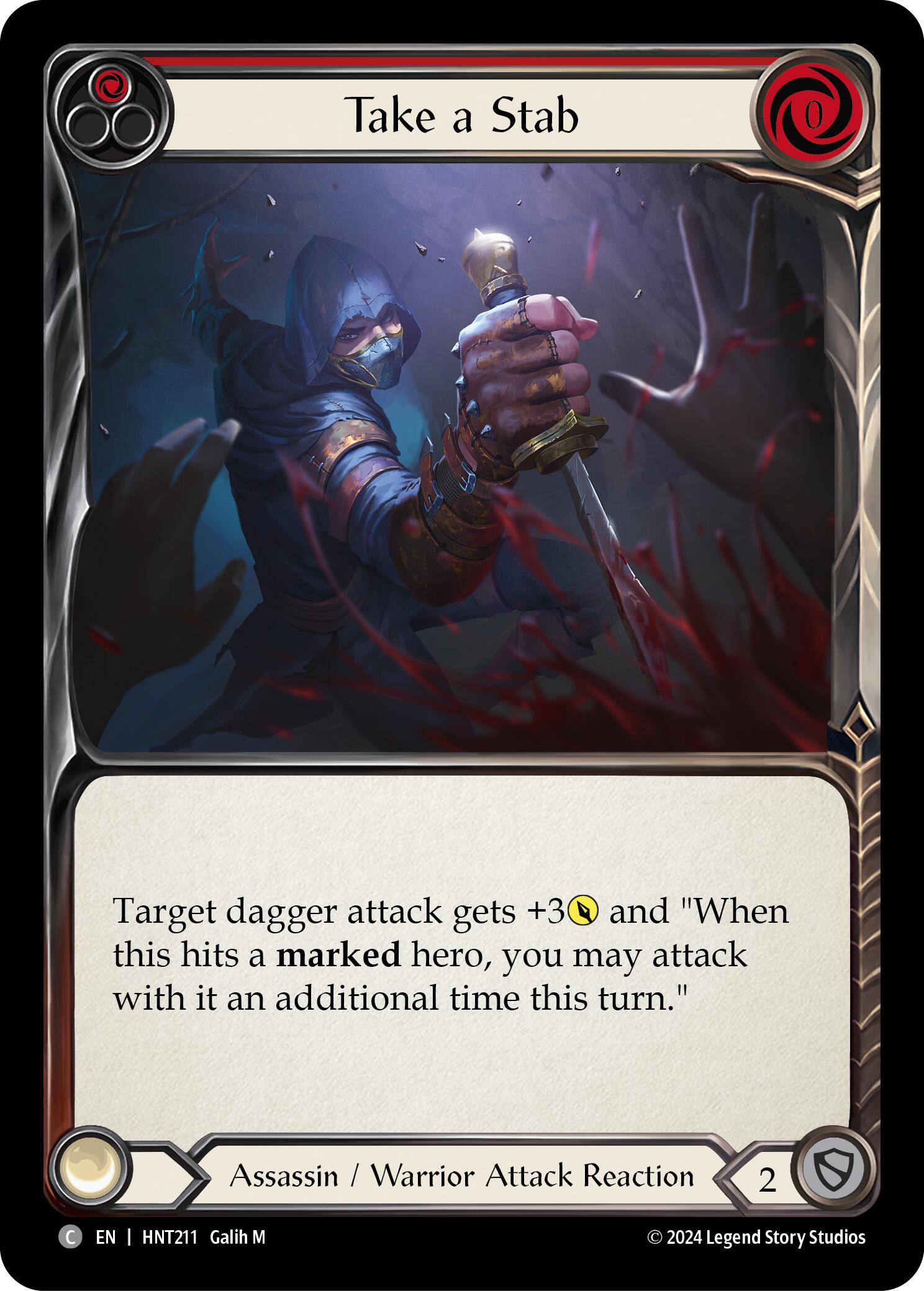 Take a Stab (Red) [HNT211] [The Hunted] Rainbow Foil