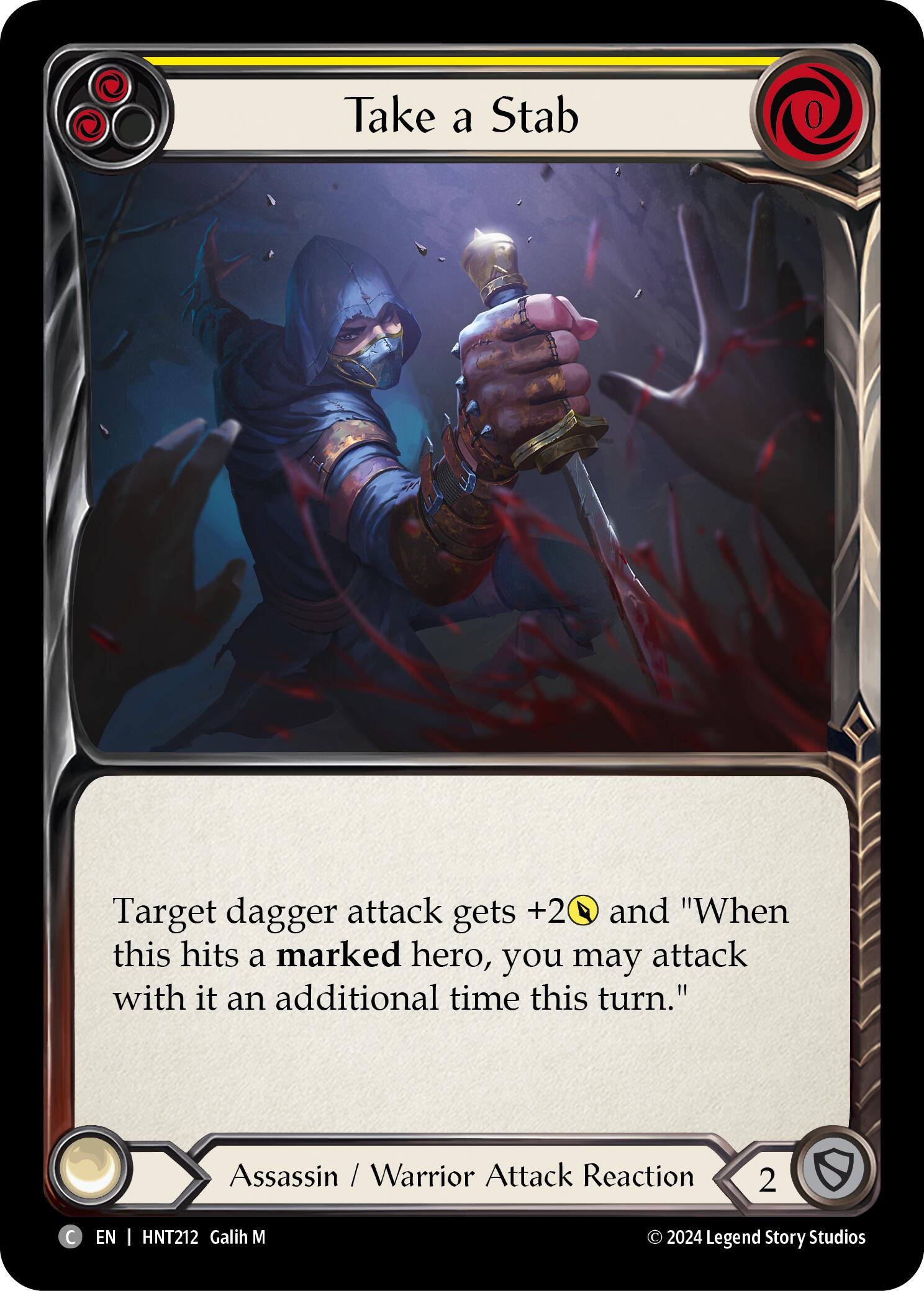 Take a Stab (Yellow) [HNT212] [The Hunted] Rainbow Foil