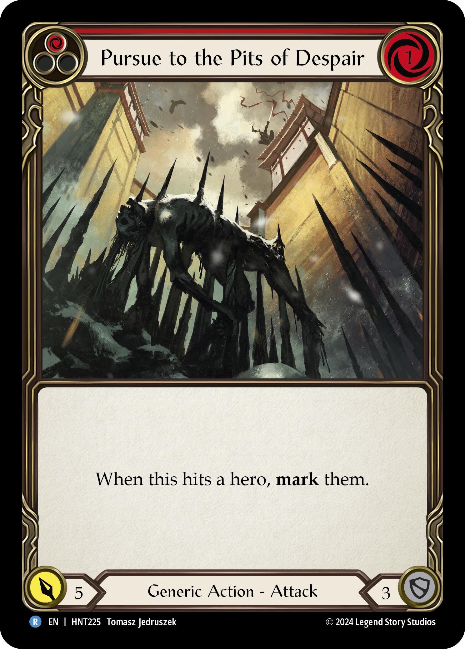 Pursue to the Pits of Despair (Red) [HNT225] [The Hunted] Rainbow Foil