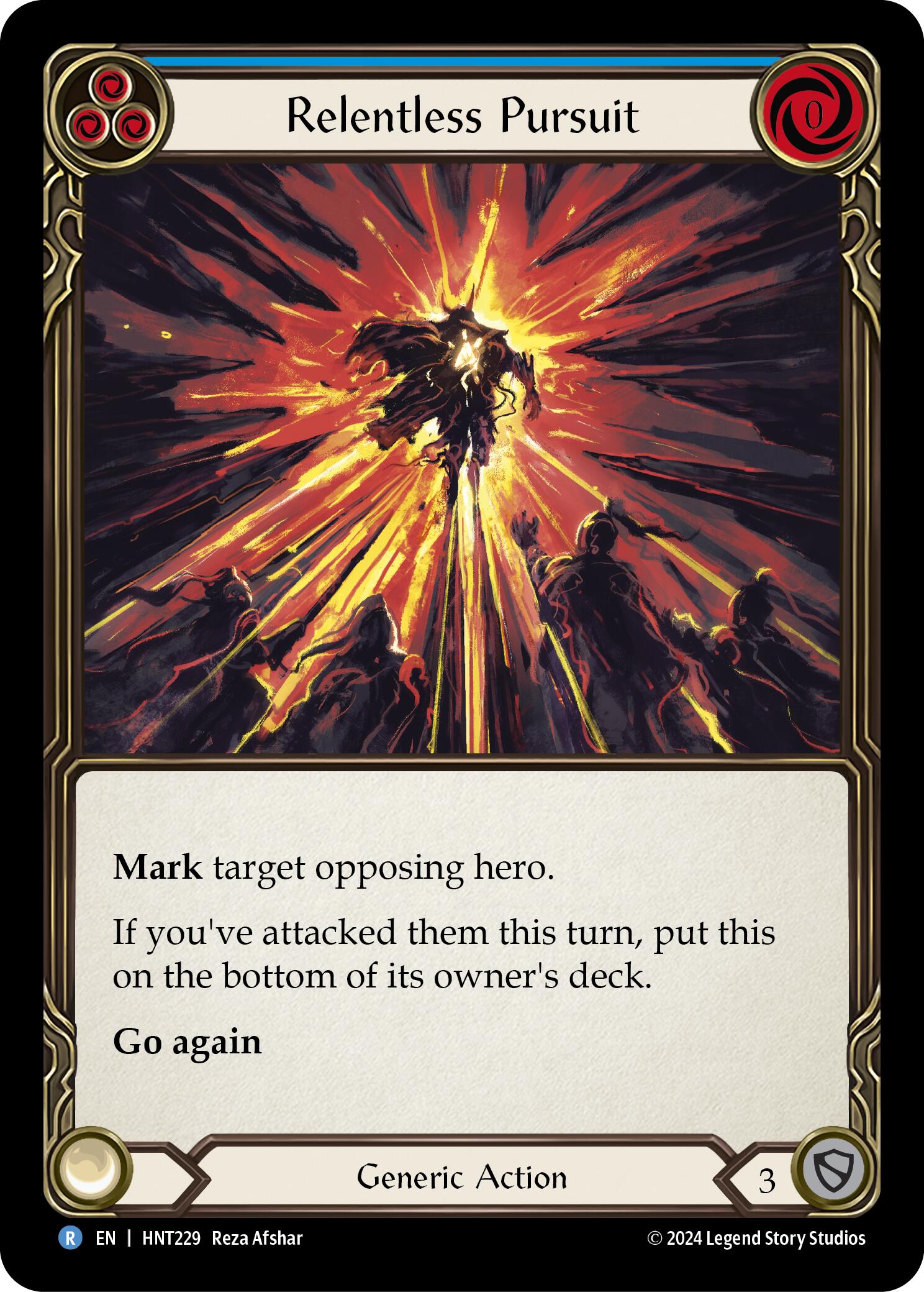 Relentless Pursuit (Blue) [HNT229] [The Hunted] Rainbow Foil