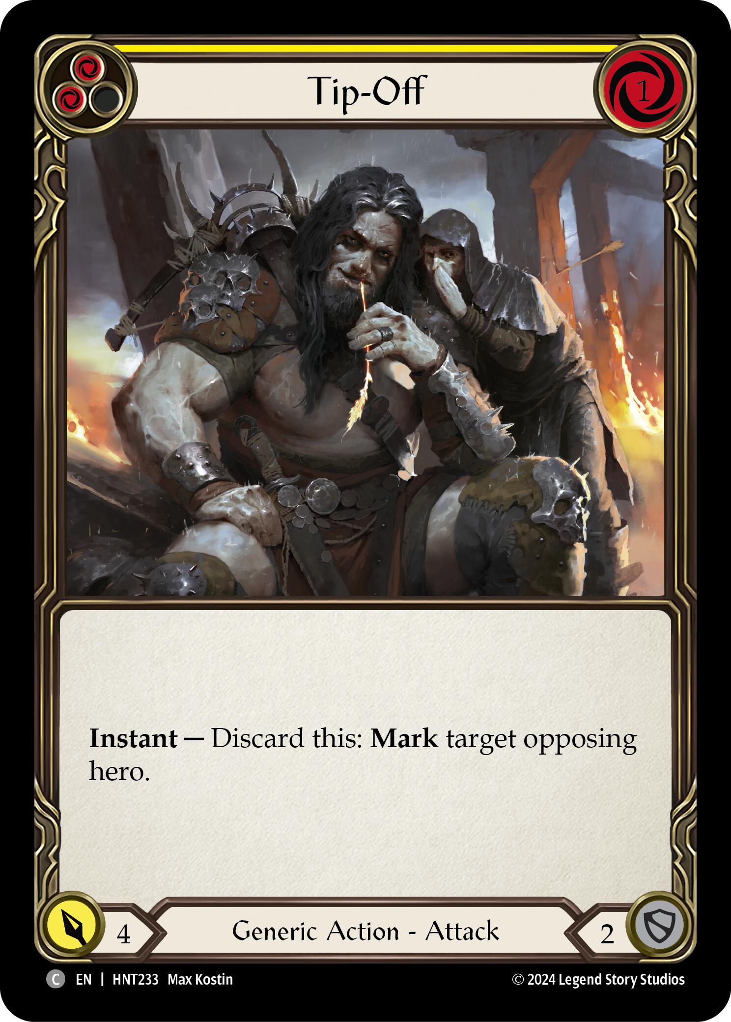 Tip-Off (Yellow) [HNT233] [The Hunted] Rainbow Foil