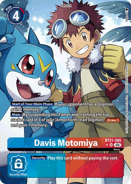 Davis Motomiya (Alternate Art) [BT21-085 SR] [World Convergence] Foil