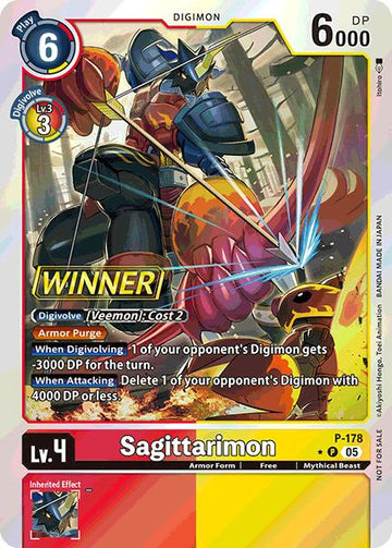 Sagittarimon (Store Tournament 2025 Vol.2 Winner Pack) [P-178 P] [Digimon Promotion Cards] Foil
