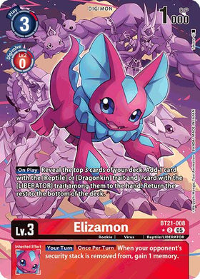 Elizamon (Alternate Art) [BT21-008 R] [World Convergence] Foil