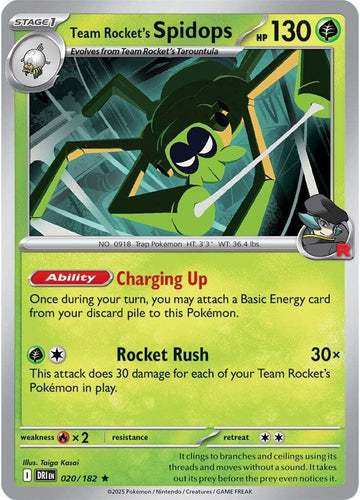 Team Rocket's Spidops - 020/182 [020/182] [Destined Rivals] Reverse Holofoil