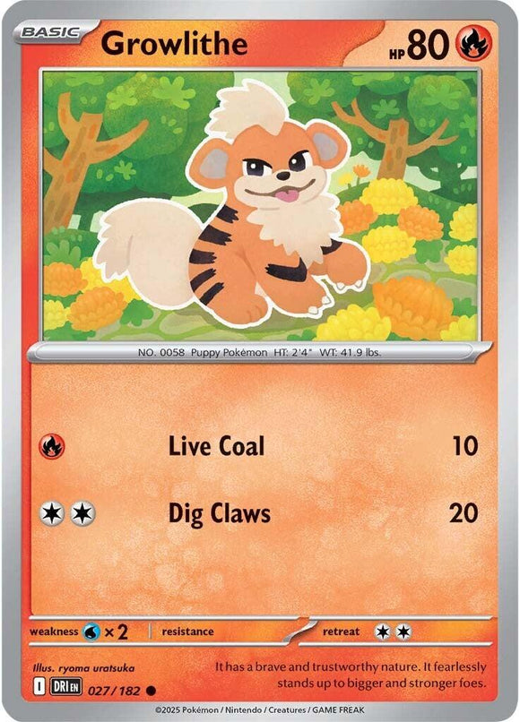 Growlithe [027/182] [Destined Rivals] Reverse Holofoil