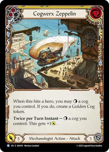 Cogwerx Zeppelin (Yellow) [SEA019] [High Seas] Rainbow Foil