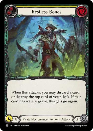 Restless Bones (Yellow) [SEA072] [High Seas] Rainbow Foil