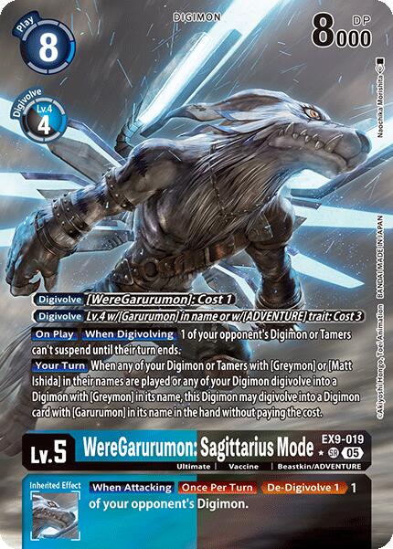 WereGarurumon: Sagittarius Mode (Alternate Art) [EX9-019 SR] [Versus Monsters] Foil