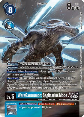 WereGarurumon: Sagittarius Mode (Alternate Art) [EX9-019 SR] [Versus Monsters] Foil