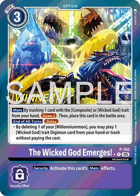 The Wicked God Emerges! (Store Tournament 2025 Vol.3 Winner Pack) [P-193 P] [Digimon Promotion Cards] Foil