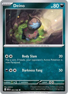 Deino [065/086] [White Flare] Reverse Holofoil