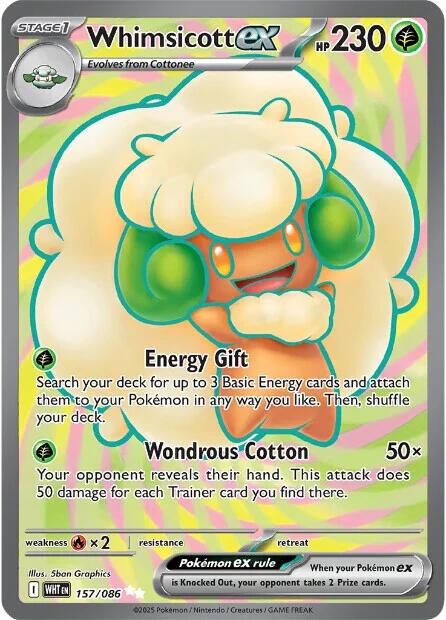 Whimsicott ex [157/086] [White Flare] Holofoil