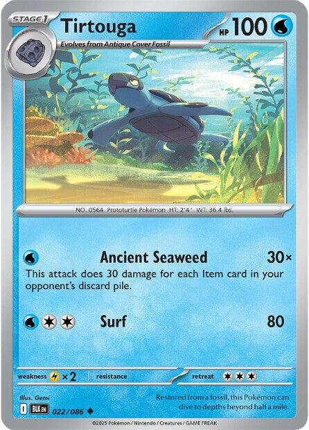 Tirtouga [022/086] [Black Bolt] Reverse Holofoil