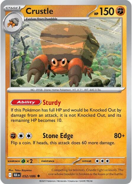 Crustle [052/086] [Black Bolt] Reverse Holofoil