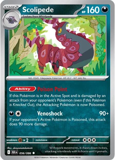 Scolipede [056/086] [Black Bolt] Reverse Holofoil