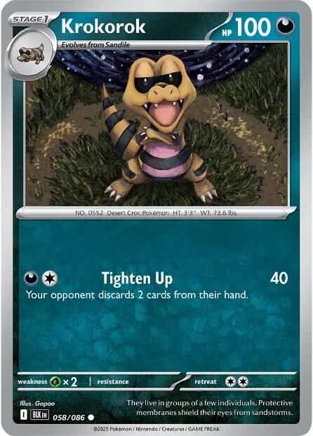Krokorok [058/086] [Black Bolt] Reverse Holofoil